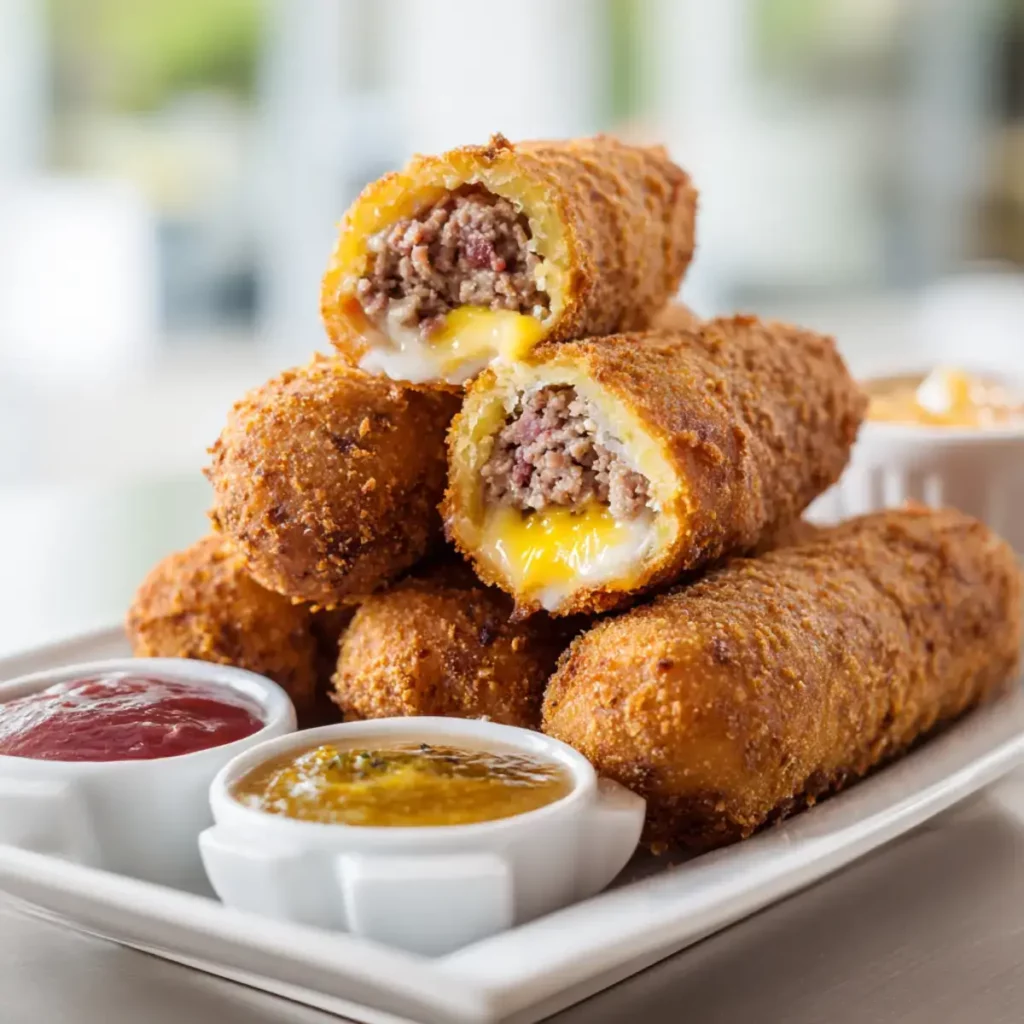Deep-Fried Ranch Bacon Cheeseburger Corn Dogs Deep-Fried Ranch Bacon Cheeseburger Corn Dogs